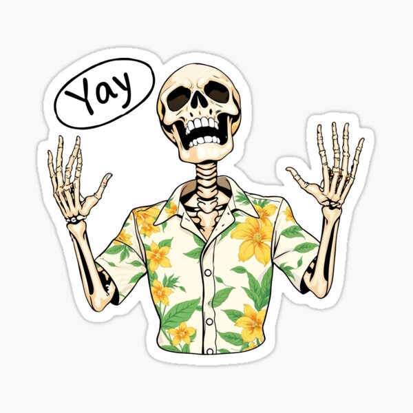 Item preview, Yay! Positive Fun Minimalist Skeleton designed and sold by Planthem.