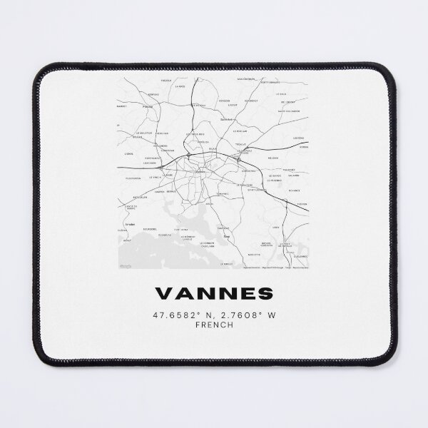 Item preview, Minimalist Vannes Map Art - France City Coordinates Design designed and sold by RM-Journey.