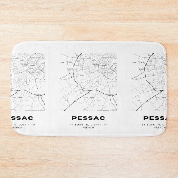 Item preview, Minimalist Pessac Map Art - France City Coordinates Design designed and sold by RM-Journey.