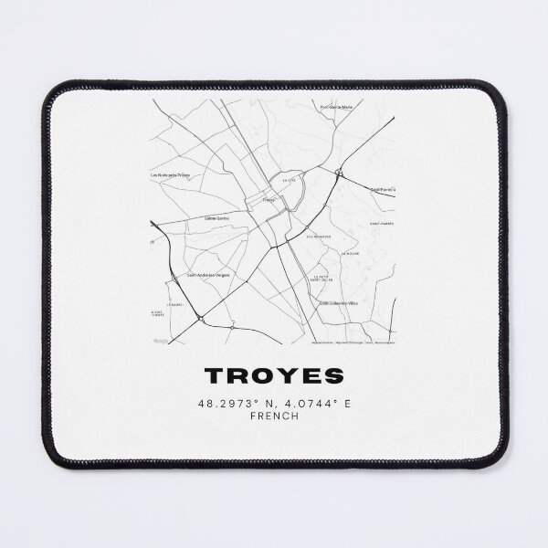 Item preview, Minimalist Troyes Map Art - France City Coordinates Design designed and sold by RM-Journey.
