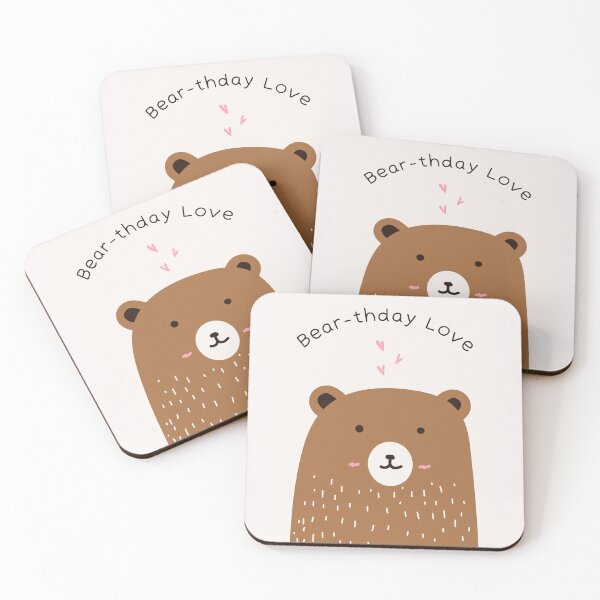 Item preview, Birthday Love Bear & Hearts- Cute Animal Kids Bearthday Love  designed and sold by Ceramic Scripture.