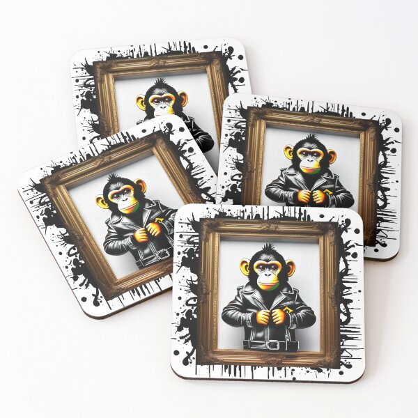 Item preview, Animals in frame. Monkey. Chimpanzee designed and sold by Drone-tees.