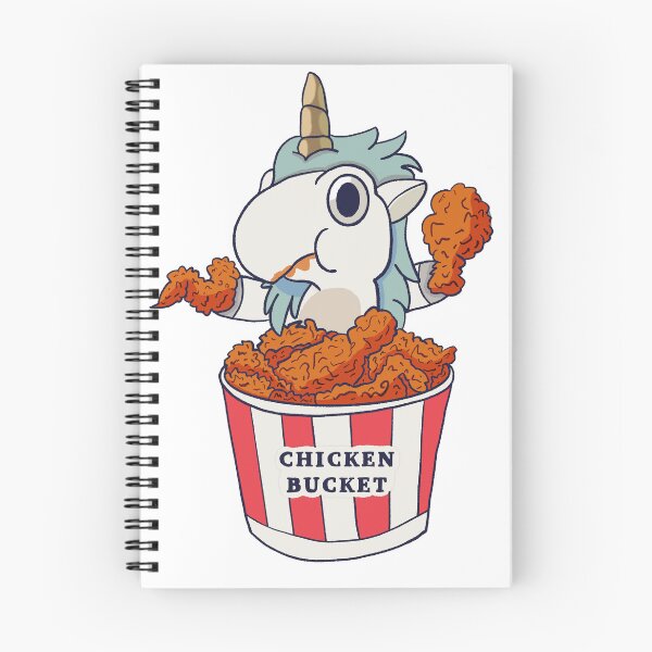 Item preview, Unicorse eating chicken bucket  designed and sold by Alicia.Makes.Art.