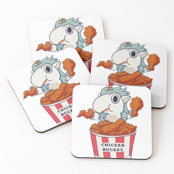 Item preview, Unicorse eating chicken bucket  designed and sold by Alicia.Makes.Art.