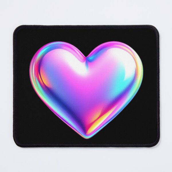 Item preview, Multicoloured Glossy Heart shiny design 2025 designed and sold by fluidwatercolor.