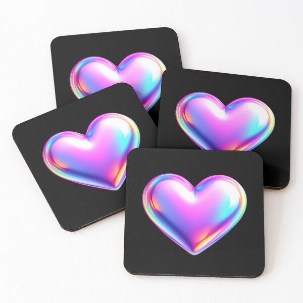 Item preview, Multicoloured Glossy Heart shiny design 2025 designed and sold by fluidwatercolor.