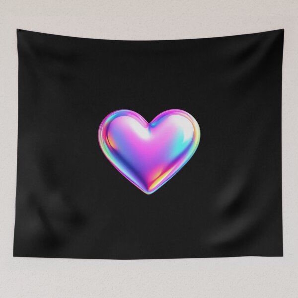 Item preview, Multicoloured Glossy Heart shiny design 2025 designed and sold by fluidwatercolor.