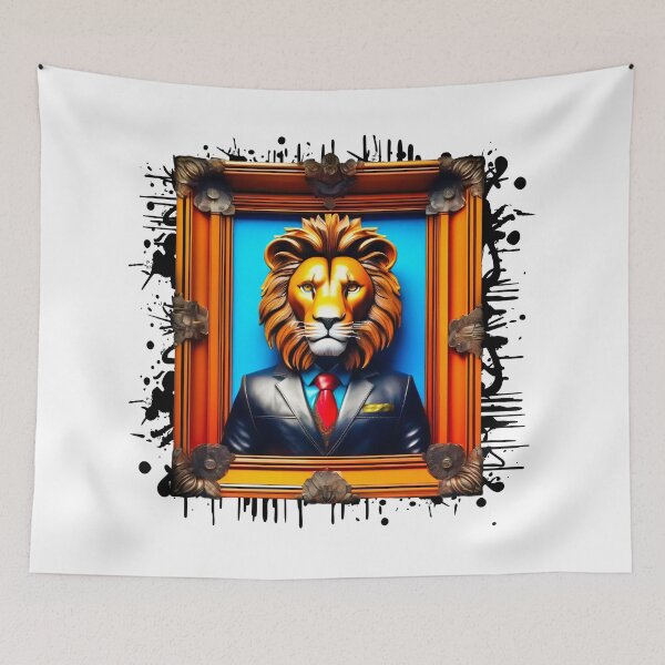 Item preview, Animals in frame. Lion. designed and sold by Drone-tees.