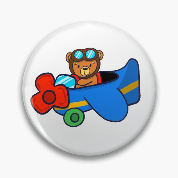 Item preview, Teddy bear pilot designed and sold by Alicia.Makes.Art.