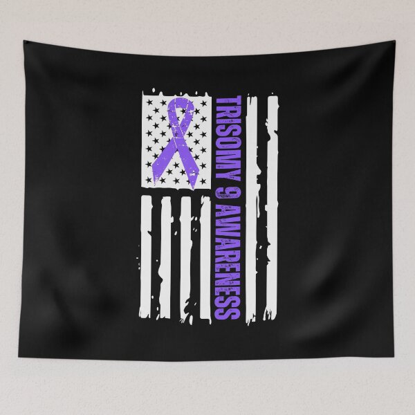 Item preview, Trisomy 9 Awareness Distressed Flag designed and sold by NoSpecialShop.