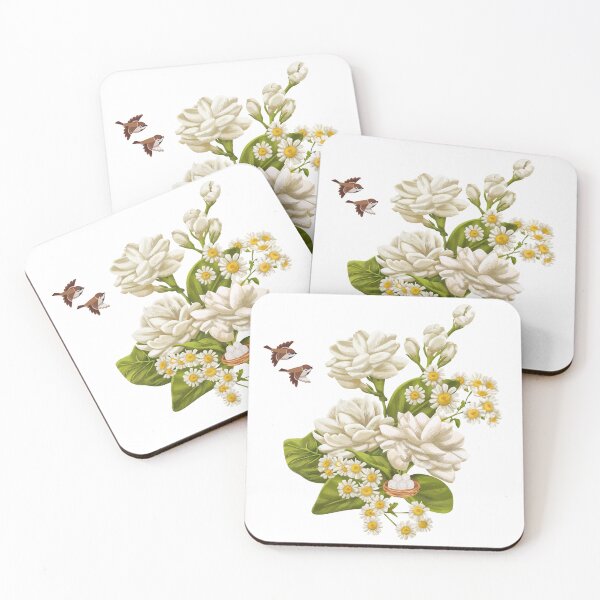 Item preview,  Birds and white jasmine Flowers designed and sold by LaUnArt.