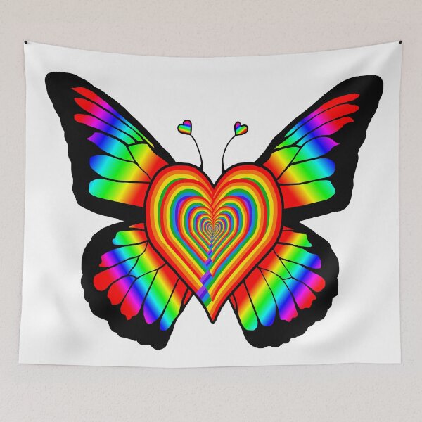 Item preview, Rainbow Butterfly Love Heart designed and sold by Deborah Camp.