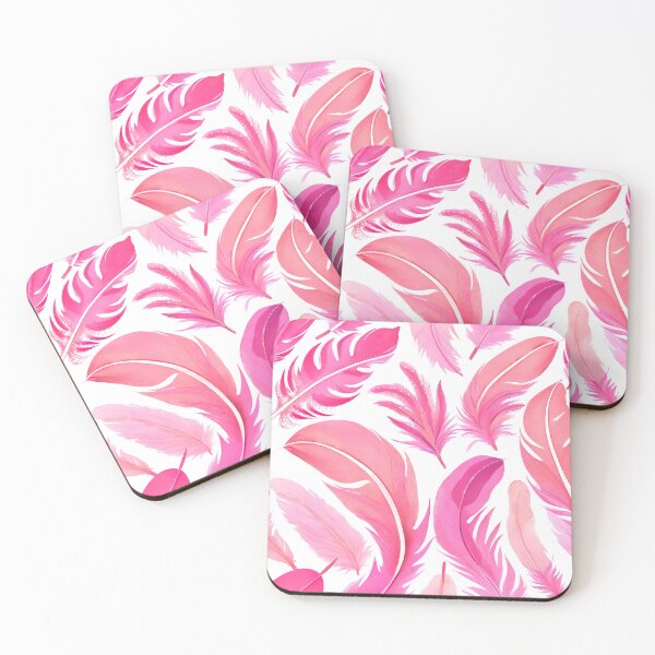 Item preview, Pink feathers on white background designed and sold by Gioia-JJ.