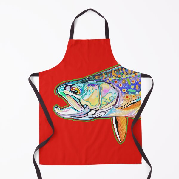 Item preview, Brook trout on red designed and sold by TrevorHawkinsArt.