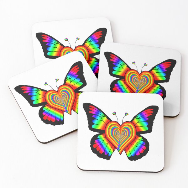 Item preview, Rainbow Butterfly Love Heart designed and sold by Deborah Camp.
