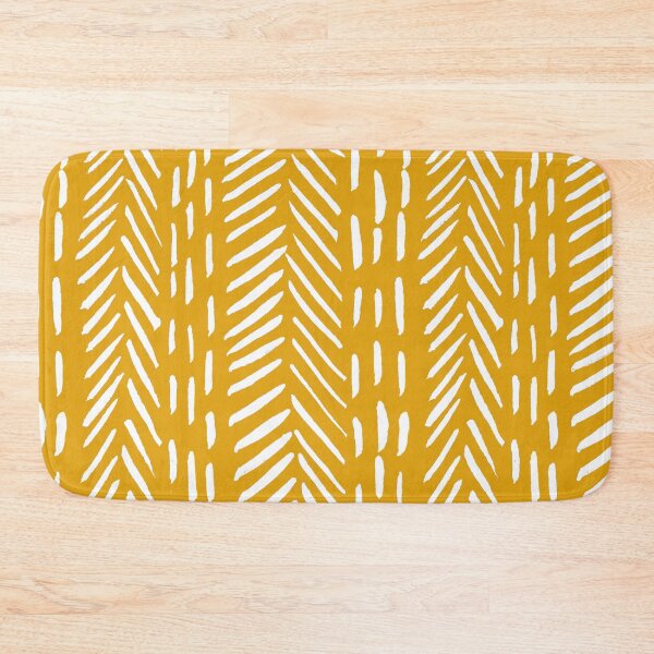 Item preview, Abstract herringbone pattern - yellow ochre designed and sold by wackapacka.