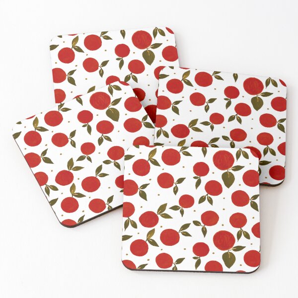 Item preview, Tangerine pattern - red and olive designed and sold by wackapacka.