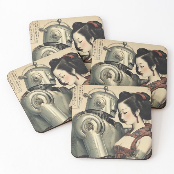 Item preview, Robot Shunga Erotic Art Imitation | #58 designed and sold by NickWhittleArt.
