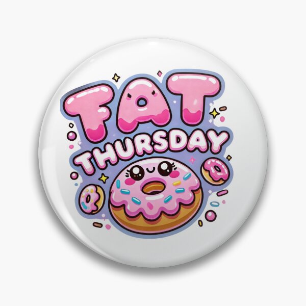 Item preview, Fat Thursday Donut – Cute Aesthetic Food Art designed and sold by BeStartVision.