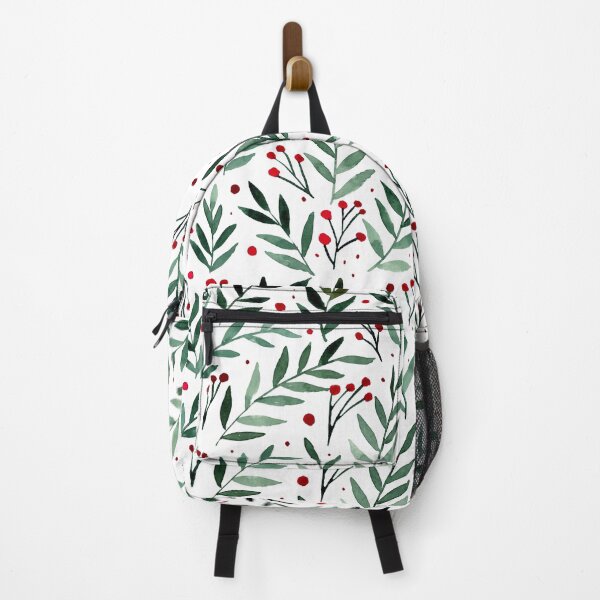 Item preview, Festive watercolor branches - green and red designed and sold by wackapacka.