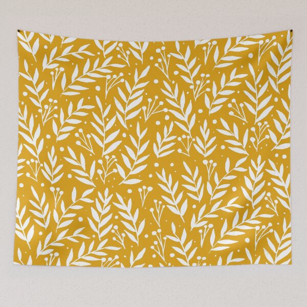 Item preview, Cute branches - yellow ochre designed and sold by wackapacka.