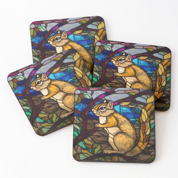 Item preview, Squirrel in Stained Glass designed and sold by RedHandedOD.