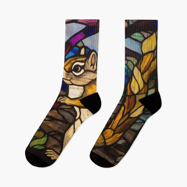 Item preview, Squirrel in Stained Glass designed and sold by RedHandedOD.