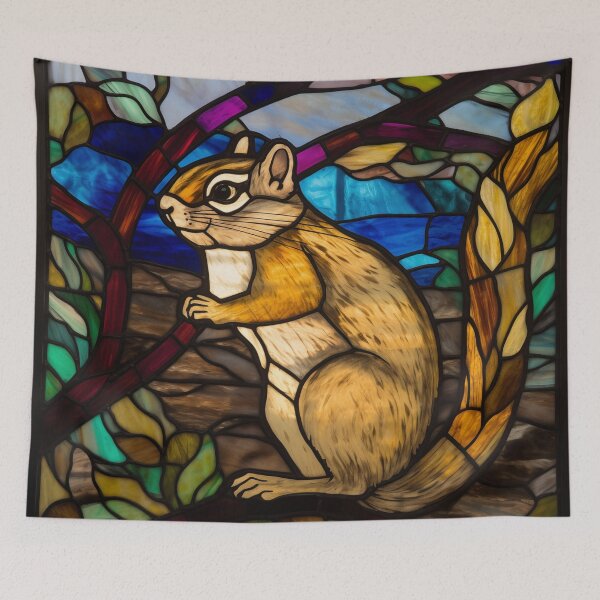Item preview, Squirrel in Stained Glass designed and sold by RedHandedOD.