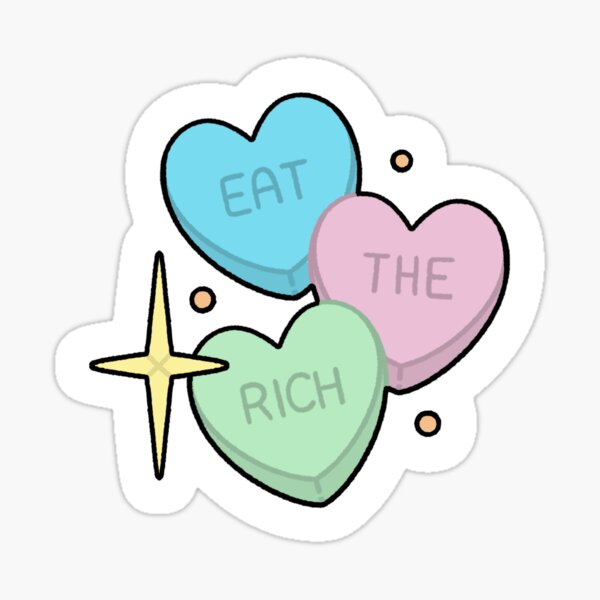 Item preview, “Eat The Rich” Candy Hearts designed and sold by TheBeltaneBee.