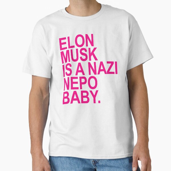 Vista previa del artículo con la obra «Elon Musk is a Nazi nepo baby - Ayanna Pressley (hot pink 2)», diseñado y vendido por Thelittlelord.