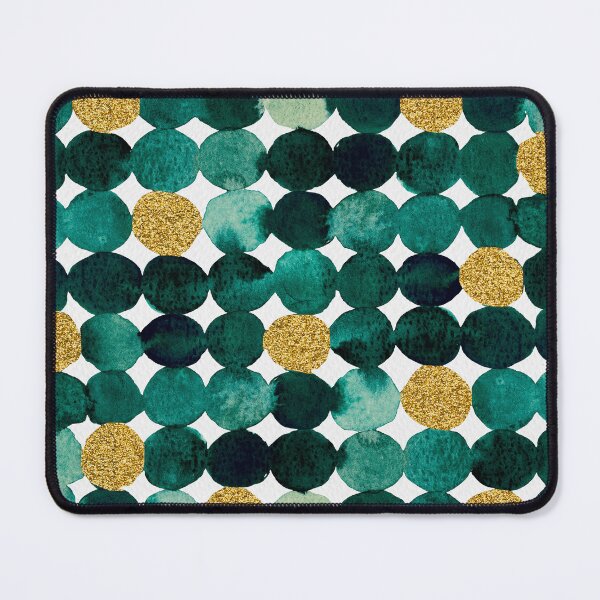 Item preview, Dots pattern - emerald green and gold designed and sold by wackapacka.
