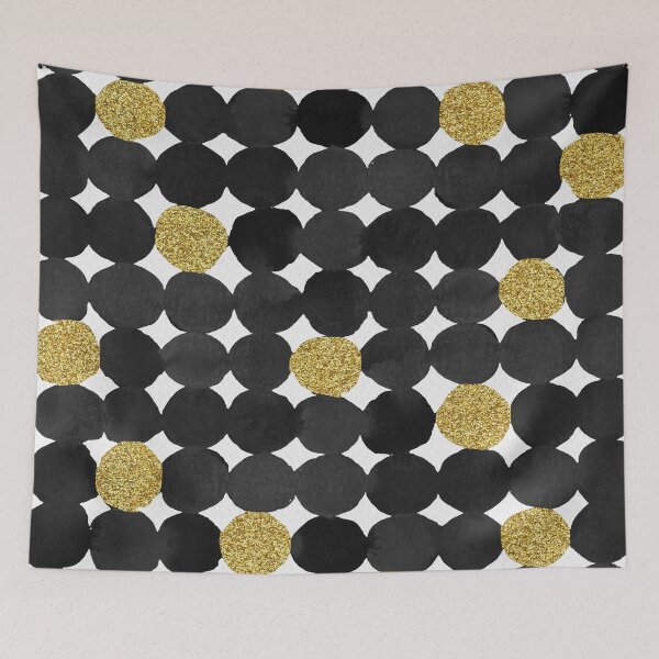 Item preview, Dots pattern - black and gold designed and sold by wackapacka.
