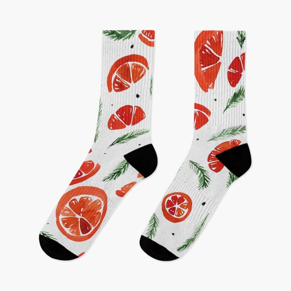 Item preview, Watercolor oranges and pines - orange and green designed and sold by wackapacka.