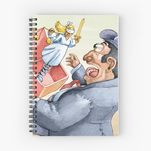 Item preview, Capitalist frightened by law political hand made illustration	 designed and sold by nuvolanevicata.