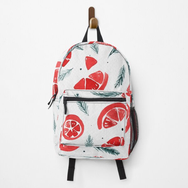 Item preview, Watercolor oranges and pines - red and teal designed and sold by wackapacka.