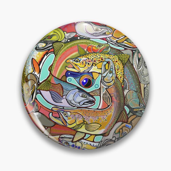 Item preview, Trout and salmon of the world designed and sold by TrevorHawkinsArt.