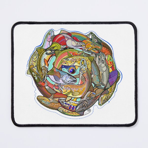 Item preview, Trout and salmon of the world designed and sold by TrevorHawkinsArt.