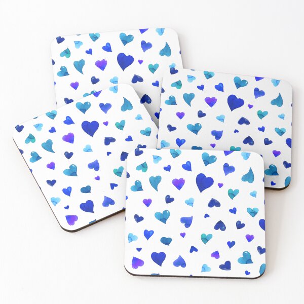 Item preview, Valentine's Day Hearts - blue designed and sold by wackapacka.