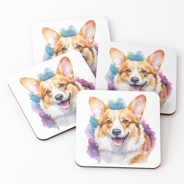 Item preview, Colorful Pembroke Welsh Corgi Watercolor Art designed and sold by doglovershirts.