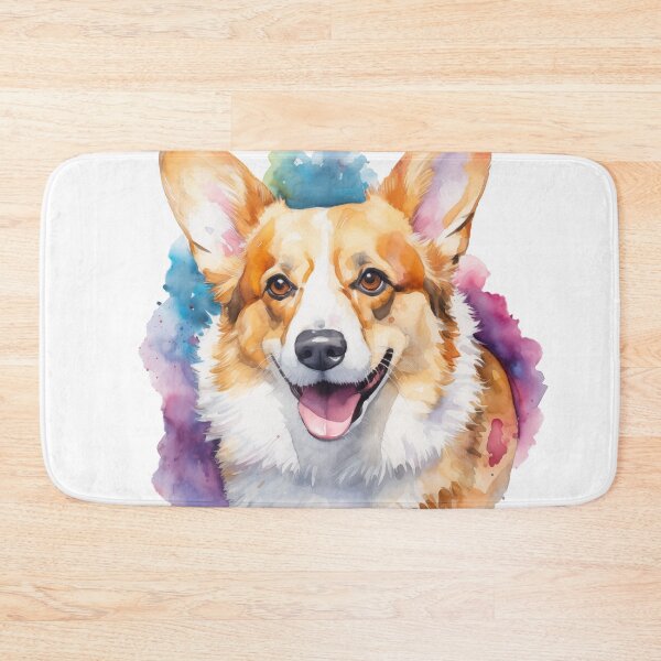 Item preview, Colorful Pembroke Welsh Corgi Watercolor Art designed and sold by doglovershirts.