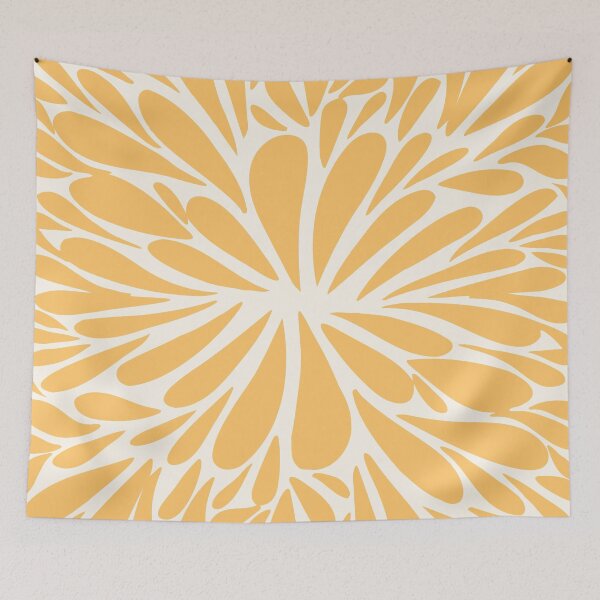Item preview, Retro abstract floral burst - summer yellow designed and sold by wackapacka.