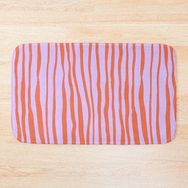 Item preview, Vertical retro wavy lines - orange and violet designed and sold by wackapacka.