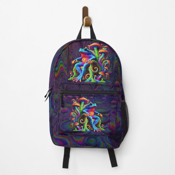 Item preview, Psychedelic Frog Throne – Trippy Mushroom King designed and sold by SHHCreations.