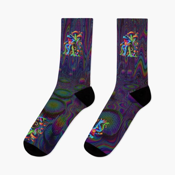 Item preview, Psychedelic Frog Throne – Trippy Mushroom King designed and sold by SHHCreations.