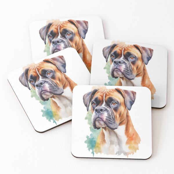 Item preview, Colorful Boxer Watercolor Art designed and sold by doglovershirts.
