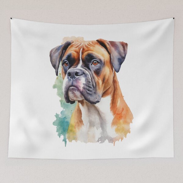 Item preview, Colorful Boxer Watercolor Art designed and sold by doglovershirts.