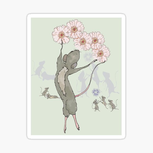 Item preview, Mouse juggling gerber daisies designed and sold by just3notes.