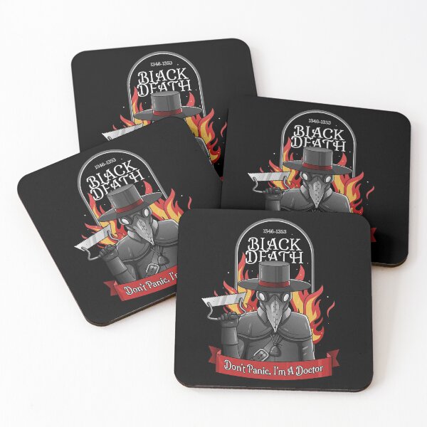 Item preview, Black Death - Don't Panic, I'm A Doctor designed and sold by SidAlexDesign.