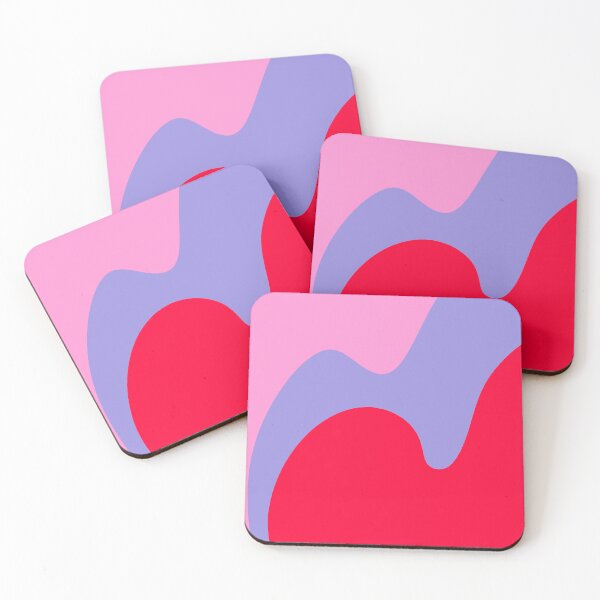 Item preview, Color blocking shapes pink, red, violet designed and sold by wackapacka.
