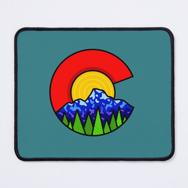 Item preview, Colorado state flag Rocky Mountain National Park C designed and sold by 3blondegirls.